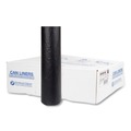Trash Bags | Inteplast Group S434816K 60 gal. 16 microns 43 in. x 48 in. High-Density Interleaved Commercial Can Liners - Black (25 Bags/Roll, 8 Rolls/Carton) image number 0