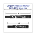 Office Jansan | Avery 08888 Broad Chisel Tip Large Desk-Style MARKS A LOT Permanent Marker - Black (1-Dozen) image number 3