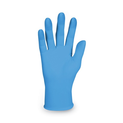 Work Gloves | Ansell 54423 6 mil Thick 9.5 in. Long Powder-Free G10 2PRO Nitrile Gloves - Large, Blue (100/Box) image number 0