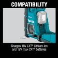 Clearance Center | Makita XRM10 18V LXT/12V Max CXT Lithium-Ion Cordless Bluetooth Job Site Charger/Radio (Tool Only) image number 10