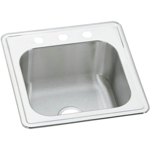 Kitchen Sinks | Elkay ESE2020103 Celebrity 20 in. x 20 in. x 10-1/8 in. Single Bowl Top Mount Laundry Sink (Stainless Steel) image number 0