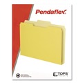 Office Jansan | Pendaflex 54456 1.5 in. Expansion 1/3-Cut Assorted Tabs Double Stuff Letter File Folders - Yellow (50/Pack) image number 2