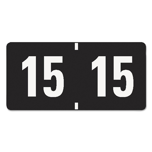 Office Jansan | Smead 68315 0.75 in. x 1.5 in. "20-in Yearly End Tab File Folder Labels - Black (500/Roll) image number 0