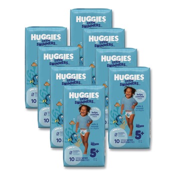 Huggies 32 lbs. and Up Little Swimmers - Size 5-6/Blue (8/Carton)