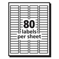  | Avery 15667 0.5 in. x 1.75 in. Easy Peel Mailing Labels with Sure Feed Technology - Matte, Clear (80/Sheet, 10 Sheets/Pack) image number 2