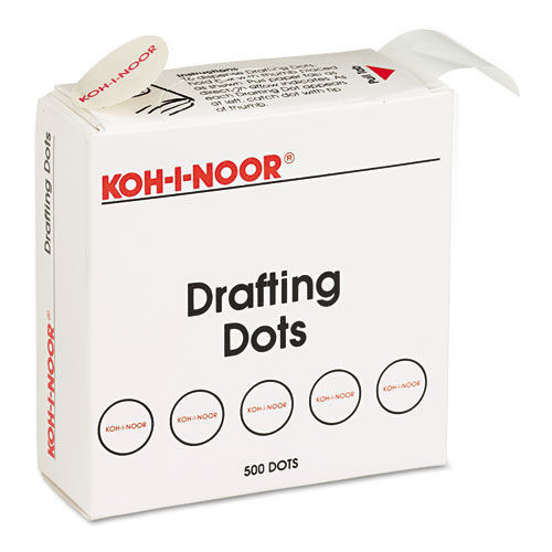 Office Jansan | Koh-I-Noor 25900J01 0.88 in. Diameter Adhesive Drafting Dots - Dries Clear (1-Roll) image number 0