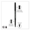 Pens | uni-ball 60143 ONYX Fine 0.7 mm Roller Ball Pen - Black Ink/Black Barrel (1-Dozen) image number 10