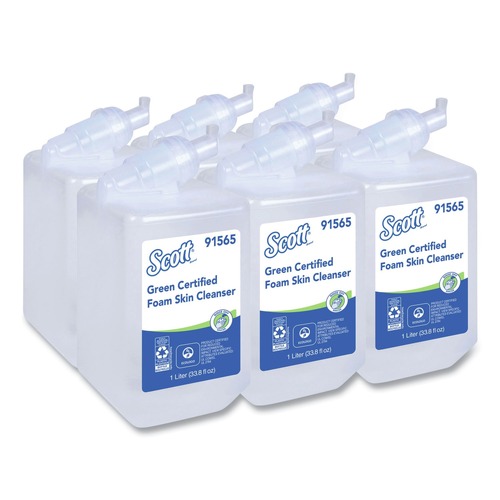 Cleaning & Janitorial Supplies | Scott 91565 1000 ml Essential Green Certified Foam Skin Cleanser - Neutral (6/Carton) image number 0