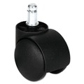 Office Jansan | Alera ALECASTERHT1 1.5 in. Hard Nylon Wheel Dual Wheel Hooded Casters Grip Ring Type B Stem - Matte Black (5/Set) image number 0