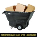 Trash Cans | Rubbermaid Commercial FG101300BLA 151 Gallon 1000 lbs. Capacity Plastic Structural Foam Tilt Truck - Black image number 5