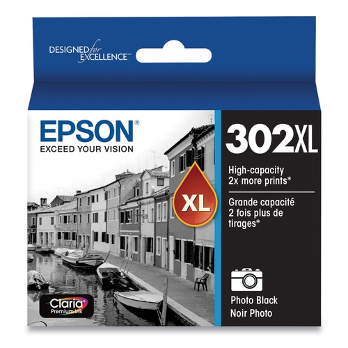 Ink & Toner | Epson T302XL120-S T302xl120-S (t302xl) Claria High-Yield Ink - Photo Black image number 0