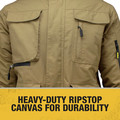 Heated Jackets | Dewalt DCHJ091B-3X 20V Lithium-Ion Cordless Men's Heavy Duty Ripstop Heated Jacket (Jacket Only) - 3XL, Dune image number 2