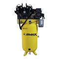 Stationary Air Compressors | EMAX ES07V080V1 E350 Series 7.5 HP 80 gal. Industrial 2 Stage V4 Pressure Lubricated Single Phase 31 CFM @100 PSI Patented SILENT Air Compressor image number 2