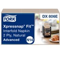 Napkin Dispensers | Tork DX806E Xpressnap Fit 2-Ply 6.5 in. x 8.39 in. Interfold Dispenser Napkin - Natural (120/Pack, 36 Packs/Carton) image number 1