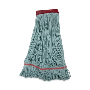 Boardwalk BWK1400LEA EchoMop with Looped-End Synthetic/Cotton Wet Mop Head - Large, Blue