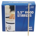 Food Service | AmerCareRoyal R810 5.5 in. Wood Coffee Stirrers (10000/Carton) image number 1
