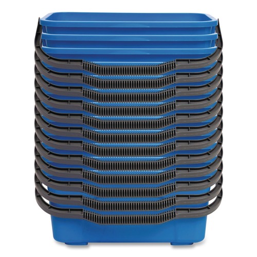 Mop Buckets | Gritt Commercial GRI18312PK 3-Gallon Window and General Cleaning Bucket - Blue (12/Carton) image number 0