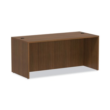 Alera VA216630WA Valencia Series 65 in. x 29.5 in. x 29.63 in. Straight Front Desk Shell - Modern Walnut