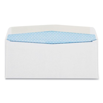 Quality Park QUA90080A 3.63 in. x 8.63 in. No. 8 5/8 Gummed Closure Double Window Security-Tinted Check Envelope - White (550/Box)