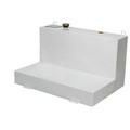 Liquid Transfer Tanks | JOBOX 488000 76 Gallon Low-Profile L-Shaped Steel Liquid Transfer Tank - White image number 1