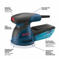 Random Orbital Sanders | Factory Reconditioned Bosch ROS20VSC-RT 5 in.  VS Palm Random Orbit Sander Kit with Canvas Carrying Bag image number 5
