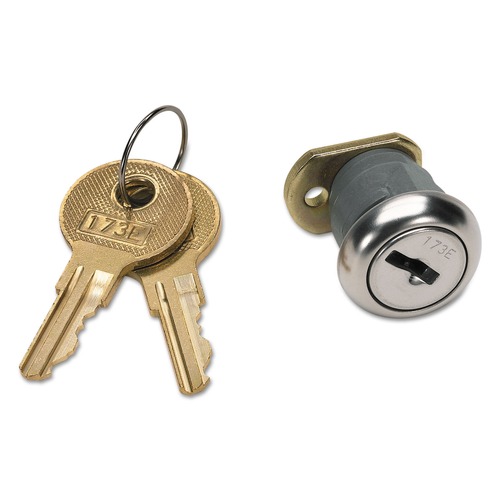 Office Jansan | HON HF24.X Vertical File Lock Kit for HON Locking Vertical File Cabinets and Pedestals - Chrome image number 0