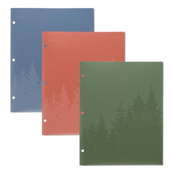 Five Star 11 in. x 8.5 in. Recycled Plastic Two-Pocket Folder - Randomly Assorted