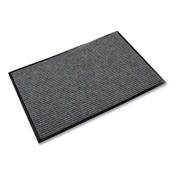 Crown 48 in. x 72 in. Polypropylene Needle Rib Wipe and Scrape Mat - Gray