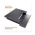 Cleaning & Janitorial Supplies | Victor VCTDCX710G 31 in. x 31.25 in. x 5.25 in. to 20 in. High Rise Height Adjustable Standing Desk with Keyboard Tray - Gray/Black image number 5
