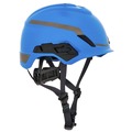 Hard Hats | MSA 10194793 V-Gard H1 Fas-Trac III Pivot Novent ANSI EN397 Safety Helmet -  Blue image number 2
