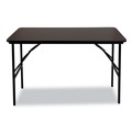 Folding Tables | Iceberg 55304 OfficeWorks 48 in. x 24 in. x 29 in. Classic Wood-Laminate Rectangular Folding Table with Straight Legs - Walnut image number 1