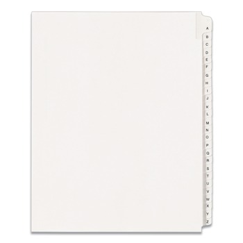 Avery 11 x 8.5 Allstate Style Preprinted Legal Exhibit Side A to Z Tab Index Dividers - White (26-Pieces/Set)
