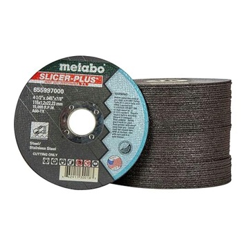 Metabo Metabo 655997000 50-Piece A60TX Slicer Plus T1 4.5 in. x 0.45 in. x 7/8 in. Cutting Wheel Pack