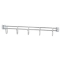  | Alera ALESW59HB424SR 24 in. Deep 5-Hook Bars for Wire Shelving - Silver (2-Piece/Pack) image number 0