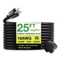 Office Electronics & Batteries | GoGreen Power 13725BK 16 AWG Outdoor Extension Cord, 25 ft, 13 A, Black image number 0