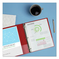 Office Jansan | Avery 03310 1 in. Capacity 11 x 8.5 Economy Non-View Binder with 3 Round Rings - Red image number 2