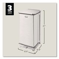 Trash & Waste Bins | Rubbermaid Commercial FGST24SSPL 13 gal. Defenders Heavy-Duty Steel Step Can - Stainless Steel image number 1