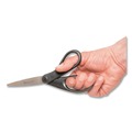 Office Jansan | Westcott 13139 8 in. Long 3.13 in. Cut Length Straight Black Handle Design Line Straight Stainless Steel Scissors image number 2