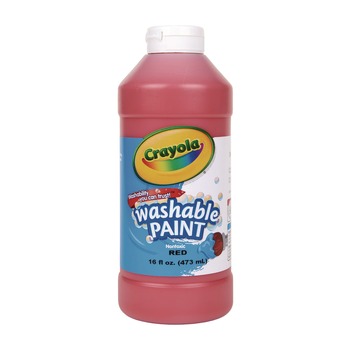 Crayola 54-2016-038 16 oz Washable Paint - Red