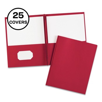 Avery 0.5 in. Capacity 11 in. x 8.5 in. Prong Fastener Two-Pocket Folder - Red (25/Box)