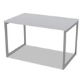  | Alera ALELSTB30GR Open Office Desk Series 47.25 in. - 70.78 in. x 29.5 in. x 28.5 in. Adjustable O-Leg Desk Base - Silver image number 3