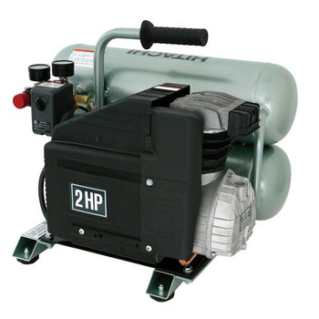 Factory Reconditioned Hitachi 1.5 HP 4 Gallon Oil-Lube Twin Stack Air Compressor