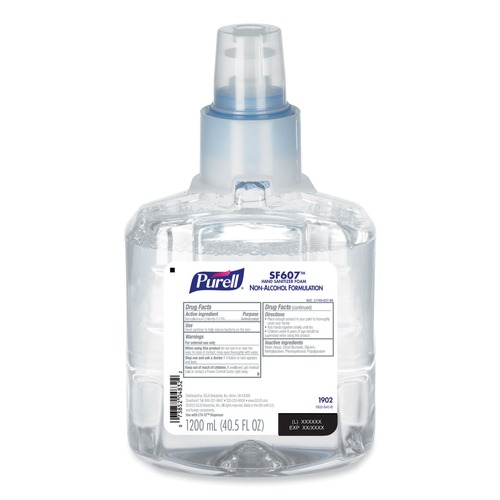 PURELL 1902-02 SF607 1200 mL Fragrance Free Instant Foam Hand Sanitizer Refill (2/Carton) image number 0