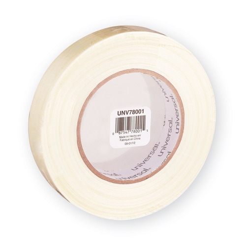 Customer Appreciation Sale - Save up to $60 off | Universal UNV78001 24 mm x 54.8 m 3 in. Core 190# Medium Grade Filament Tape - Clear (1-Roll) image number 0