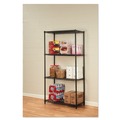  | Alera ALESW503618BL NSF Certified Industrial 36 in. x 18 in. x 72 in. 4-Shelf Wire Shelving Kit - Black image number 9