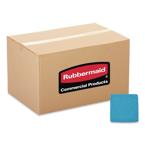 Office Jansan | Rubbermaid Commercial 1820579 12 in. x 12 in. Microfiber Cleaning Cloths - Blue (24/Pack) image number 0