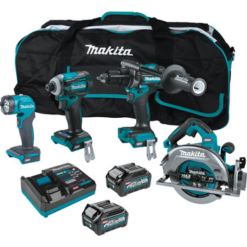 COMBO KITS | Makita GT400M1D1 40V max XGT Brushless Lithium-Ion 7-1/4 in. Cordless Circular Saw 4-Tool Combo Kit (2.5 Ah/4 Ah)