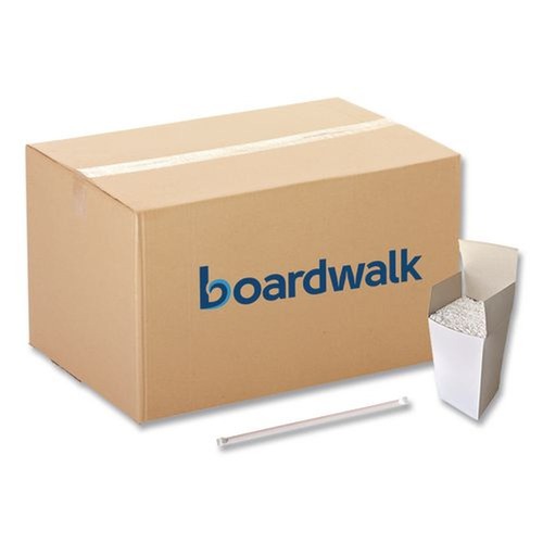 Food Service | Boardwalk BWKJSTW1025RED 10.25 in. Wrapped Jumbo Polypropylene Straws - Red (2000/Carton) image number 0