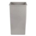 Trash & Waste Bins | Rubbermaid Commercial FG395900GRAY 50 gal. Plastic Untouchable Square Waste Receptacle - Gray image number 2