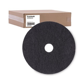 Boardwalk 20 in. Diameter Stripping Floor Pads - Black (5/Carton)